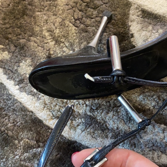 Prada women’s sandal black leather size Eur 39.5 - Picture 7 of 7